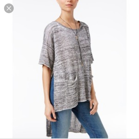 Free People Melange High Low Sweater - Picture 3 of 9